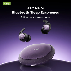 HTC NE76 Bluetooth Earbuds Mini Sleeping Earbuds for Wireless Earphones AI Translator Noise Reduction Long Battery Headphones