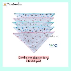FREESHIP MAX - Set 5 tã chéo cho bé sơ sinh 80*40 chất liệu vải 100% cotton thương hiệu MINTUU - Thời trang và đồ dùng cho trẻ em - Hana s kids