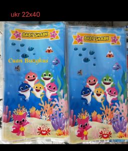 Plastik Snack Ulang Tahun (ultah) baby shark / Plastik Karakter / Plastik OPP BABY SHARK 10 pcs