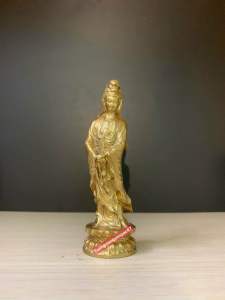 Tượng đồng phật bà quan âm đứng 11 cm