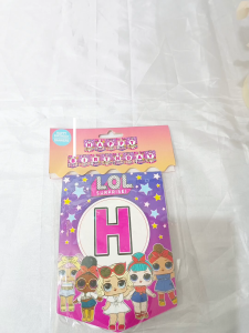 Banner Flag Happy Birthday LOL Banner HBD Karakter