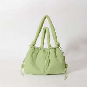 Special-Interest Design down Bag Womens Tote Bag Large Capacity Multipurpose Backpack Large Capacity Candy Color Work Clothing Bucket Bag