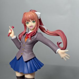 Bandai | 17cm 6.69 inch Anime Sayori Monika Figures Pvc Statue Desktop Ornamen Collection Statue Model Decoration Room Desk Toys Gifts