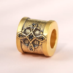 CHOW SANG SANG 周生生 999 24K Solid Gold Noir Bold Black Diamond Charm Bracelet for Women & Men 95037C ICONIC (Bracelet Not Included)