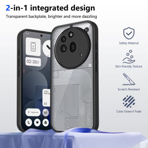 Nothing Phone 3A Pro Case Air Cushion Shockproof Silicone Bumper Clear Matte Back Cover Hard Phone Case for Nothing Phone 3A Pro