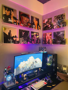 CD Wall Shelf Gramophone Record LP Storage Rack PS4 Game Disc Organizing Rack Blu-ray Disc Acrylic Display Stand