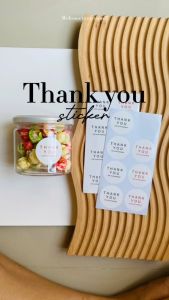 พร้อมส่ง สติ๊กเกอร์ขอบคุณ แพ็ก 80 ดวง ขนาด 3.7 cm ไดคัทวงกลม ได้ทั้งสีแดงและดำในแผ่นเดียวกัน พร้อมใช้งาน