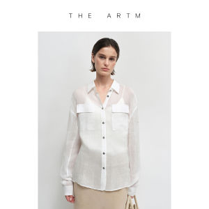 Relaxed Vintage Style Drop Shoulder Safari Linen Shirt