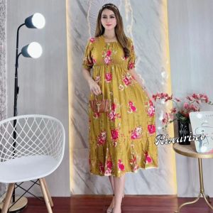 Daster Semok Rayon Dress Terbaru Baju Santai Gaun Malam