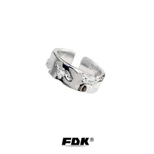 Unusual Style Titanium Steel Rings for Men Couple Matching Hip Hop Minimalist Rings Fashionable Unusual Design Rings