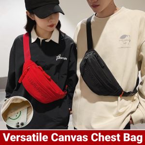 Mens and Womens Pure Color Sports body Bag Chest Bag