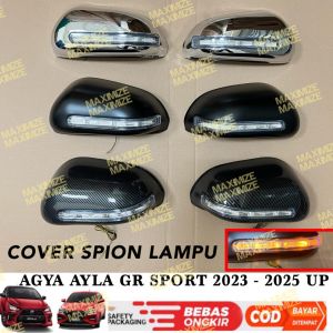 Cover Spion Agya Ayla 2023 2024 2025 Up Lampu Hitam Chrome Carbon