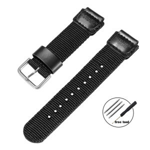 Nylon Watch Strap for Casio AE-1200WH SGW-300 AQ-S810W F91W W800H 18mm Canvas Bracelets Men Sport Watchband Black Green Bracelet
