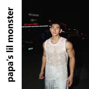 Lil Monster [Original] Summer Shiny Crystal Sequin American Retro Style Niche Style Cut Out Vest for Men