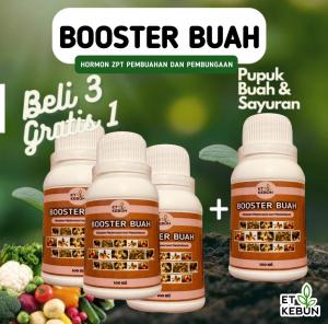[Beli 3 Gratis 1] Pupuk Booster Buah ET-KEBUN 100ml Original Pelebat Pembesar Buah Diluar Musim
