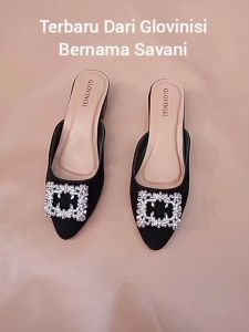 Glovinisi Sepatu Wanita Model Tihang & Sandal Heels Hak 3 CM