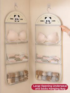 MANJIELI | Three in One Hanging Storage Bag for Underwear Socks and Underpants
