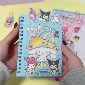 Baby Shine Note Book Ring Quicksand Stiker Karakter Kartun Anak