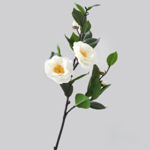 58CM Camellia Artificial Flower Chinese Tea Room Flower Arrangement Living Room Dining Table Hotel Wedding Decoration Ornament