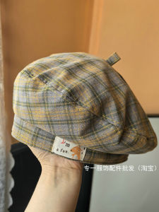 Mũ Lưỡi Trai Kẻ Caro Phong Cách Nhật Bản Cổ Điển Cho Nữ Mùa Hè Nhẹ Nghệ Thuật Đa Năng Cá Tính Mũ Họa Sĩ Trẻ Thời Trang