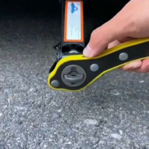 360° Swivel Easy Grip Jack Scissor Ratchet Wrench Car Tire Jack Lifting Tool with Forward Reverse Knob / Spanar Jack