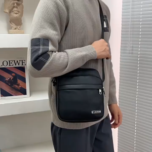 MENSPE Men Shoulder Bag PU Leather Waterproof Messenger Bag  Commuter Bag Business Bag Lightweight Casual Bag Fashion Leisure Sport Street Bag for College Student