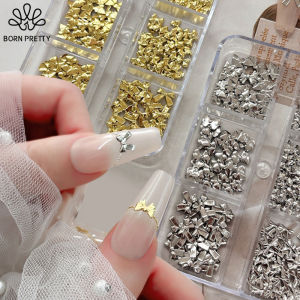 เครื่องประดับโลหะ3D โลหะเงางามโลหะรูปดาว6เม็ดสำหรับเครื่องประดับ DIY เครื่องประดับโลหะเกิดมาสวยประดับลูกปัดสเตนเลสสตีล