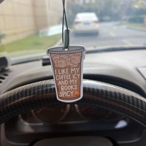 1pc coffee car aromatherapy car fragrance perfume car air freshener mirror car interior accessories pendant outlet perfume