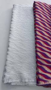 Luxury African Jacquard Brocade Lace Fabric 5 Yards Metallic Gold & Navy Zebra Striped Lace for Wedding Party Dresses
