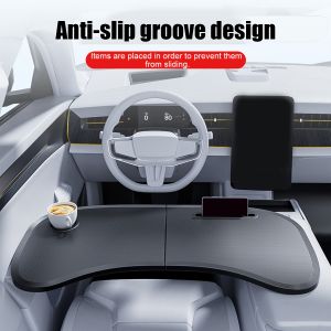 1pc car foldable steering wheel table car storage table car office storage artifact car portable folding table folding car o