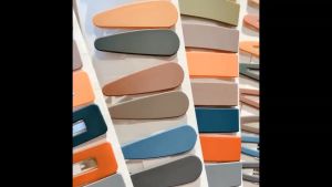 Jepit Rambut Klip Warna Set 10pcs Acrylic Frosted Geometric Hair Pins Candy Color JOFIK161