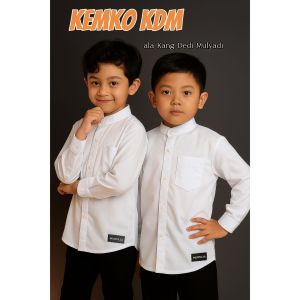 KEMEJA KOKO KDM ANAK PUTIH POLOS