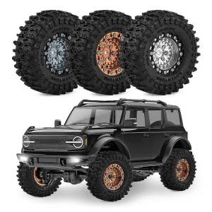 ONEVAN | 4PCS 1.3inch 64mm RC Crawler Car Tires Wheel Rim for 1/18 Traxxas SCX24 FMS Ascent-18 Axial AX24 FCX24