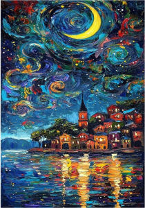 Jigsaw Puzzle for Adults 500/1000/1200/2000PCS Van Gogh Night Scene Artwork DIY Craft Home Wall Decoration Gift Idea