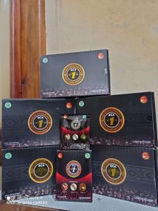 kopi penambah setamina black coffee aromatic jual 1 box isi 16 sachet..