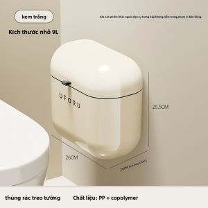 MEIZHUFU | Thùng Rác Tiết Kiệm Không Gian Treo Tường Có Nắp Thiết Kế Hiện Đại