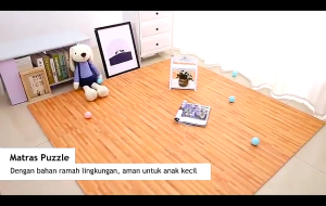 Estation - Matras Puzzle Evamat 30x30cm – Karpet Lantai Lembut Anti-Selip Aman untuk Bayi & Keluarga