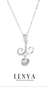 LENYA จี้ Zodiac CZ DiamondLike ประจำราศีเมษ เสริมลุคใส่สบาย ขนาด5มิล ตัวเรือนเงินแท้925 ชุบทองคำขาว