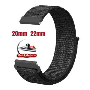 Nylon Loop Strap 20mm 22mm for Garmin Venu 4 3 Sq 2 Quick Adjustable Watch Band for Forerunner 570 265 255 165 Vivoactive 6 Belt