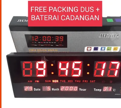 JAM DINDING LED DIGITAL 3615 / JAM DINDING LISTRIK DIGITAL