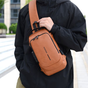 Multifunction Anti-theft USB Shoulder Crossbody Bag Travel Sling Pack Messenger Pack Chest Bag Male Luxury Brand Men Chest Bag