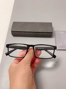 A-G Imported From Japan Smart Color-changing Multifocal TR Blue Light Blocking Reading Glasses with Grade Men Fashion Business Full Frame Replace Lens Anti Radiation Outdoor Shades Photochromic Presbyopic Glasses Original G1023