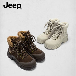 Jeep spirit mary jane Autumn and Winter New Outdoor Hiking Thick Bottom Anti slip Warm and Anti cold with Velvet Womens Snow Boots