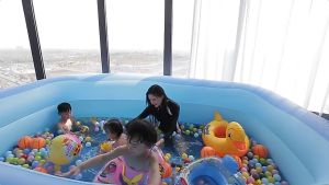 MonQiQi 1.2m Kolam Renang Anak-Anak Ubin Karet Raksasa Bahan Tebal Bahan Tebal Kolam Renang Anak Besar Kolam Renang Anak Murah Anak-anak Kolam Tiup / Mainan Kolam Renang Anak-anak Kolam Tiup