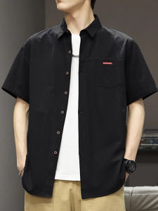 KAWADU | Mens Summer Short Sleeve Shirt Anti-Wrinkle Cotton Shirt
