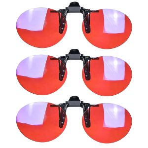 Clip on Sunglasses Blue Light Blocking Orange Lens Driving Clips Polarized Sunglasses Red Clip on Glasses Polarized Clipon