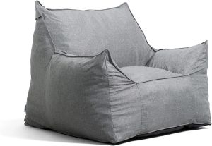 OTAUTAU 2 Chỗ Ngồi Bằng Vải Lanh Cotton Dày Túi Đậu Bọc Ghế Sofa Giường Nằm Ghế Lười SF159 - Vỏ Trống Không Có Chất Độn