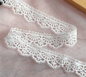 Ruy Băng Ren Nhỏ Màu Sắc 25cm Ruy Băng Hoa Thêu Lấp Lánh Ruy Băng Trang Trí Quần Áo Ruy Băng Thêu Rỗng 3D Cho Váy Truyền Thống Trung Quốc