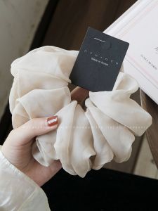 Large Size French Style Fairy Tale Mesh Hair Ties Snow Silk Elastic Hair Bands Vintage Cloud Design Fashionable Hair Accessories