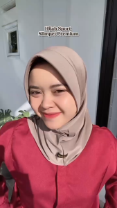 Hijab Instan Sport Terbaru Slim Pet Kecil Antem Jersey Stretch Premium Kerudung Olahraga Terkini Pet Busa Antem Bahan Jersey Stretch Premium